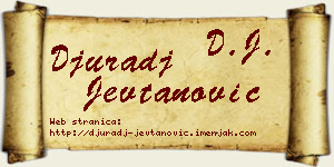 Đurađ Jevtanović vizit kartica